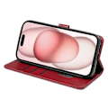Pikkukuva 3 / 5: Nothing Phone (3a) Pro -kotelo, vasikannahkajäljitelmä, nahkainen jalustallinen kirjatyylinen puhelinkotelo Multicolor Red