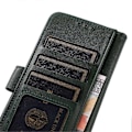 Miniatyrbild 4 av 5: Stöttåligt plånboksfodral med stativ för iPhone 15 Plus PU-läder med kohudstruktur