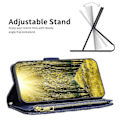 Miniatyrbillede 3 af 5: til Xiaomi Poco F5 5G/Redmi Note 12 Turbo Lynlåslomme Stativ Cover PU Læder Wallet Telefon Cover Multicolor Style A