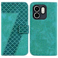 Miniatyrbillede 1 af 5: Til Infinix Hot 50i 4G/Smart 9 4G Stand Case 7-Formet Mønster Præget Læder Telefon Cover Multicolor Style A