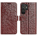 Miniatyrbillede 1 af 5: Til Samsung Galaxy S25 Ultra Wallet Case Crazy Horse Tekstur Stand Læder Telefon Cover Multicolor Style D