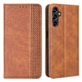 Miniatyrbillede 1 af 5: Til Samsung Galaxy A14 5G/A14 4G Retro Tekstur Tegnebog Læder Stand Mobiltelefon Etui Telefon Cover Multicolor Style D