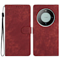 Miniatyrbillede 1 af 5: Til Huawei Mate 60 Etui Folio Flip Ensfarvet Hud-berørings Telefon Stand Læder Cover Multicolor Style G