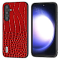 Miniatyrbild 1 av 4: För Samsung Galaxy S23 FE Krokodiltextur Äkta Läder+PC+TPU Telefonfodral Stöttåligt Skydd Multicolor Style B