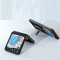 Miniatyrbilde 3 av 4: For Samsung Galaxy Z Flip5 5G Støtte Phone Case Ekte Kuskinn+PC Teksturert Deksel Multicolor Style C