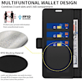 Miniatyrbild 2 av 5: För Samsung Galaxy A26 5G Fodral Sidomagnetlås RFID-blockerande Läder Telefonplånboksfodral- Multicolor Black