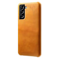 Miniatyrbillede 1 af 4: KSQ Glat PU Læder Overfladebelagt PC Telefon Cover til Samsung Galaxy S22 5G Multicolor Style A