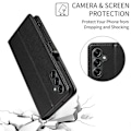 Miniatyrbild 4 av 5: För Samsung Galaxy A26 5G Fodral Sidomagnetlås RFID-blockerande Läder Telefonplånboksfodral- Multicolor Black