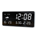 Miniatyrbild 1 av 2: Wifi Väderprognos Nätverk Elektronisk klocka Desktop Office Led Väckarklocka Bluetooth Kalender Skrivbordsklocka