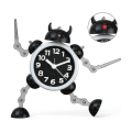 Miniatyrbild 1 av 5: Barnväckarklocka Pojkar Flickor Robotväckarklocka Analog Barnväckarklocka Ingen tickande Tyst väckarklocka black