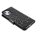 Miniatyrbild 5 av 5: Präglad Mandala Blomma PU Läder Telefonställ Skydd Plånboksfodral med Rem för iPhone 13 6.1 tum Multicolor Style A
