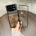 Pikkukuva 4 / 5: Xiaomi Mix Fold 4 5G -kotelo nahka+PC jalustalla - Vihreä Multicolor Brown