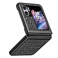 Miniatyrbillede 2 af 5: Til Oppo Find N2 Flip 5G Folde Telefon Cover Kryds Tekstur Gummibelagt PU Læder Belagt PC Cover Multicolor Style C