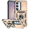 Miniatyrbild 1 av 5: Skal för Samsung Galaxy S23 FE med Skjutbart Kameralock PC+TPU Mobilskal med Ringstativ Multicolor Style C