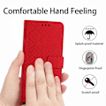 Miniatyrbild 4 av 5: HT06 Skal för Xiaomi 14 Anti-repa Präglat PU Läder Litchi Textur Smartphone Skydd Multicolor Style C
