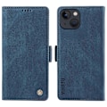 Miniatyrbillede 1 af 5: YIKATU YK-005 Pung Etui til iPhone 14 Stativ PU Læder Hud-berørings Magnetisk Beskyttende Telefon Cover Multicolor Style A