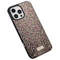 Pikkukuva 1 / 5: SULADA iPhone 16 Pro -kotelo PU-nahka+PC+TPU Glitter Paljetit Takapuhelimen kuori - Musta Multicolor Multi-color/Multi-color