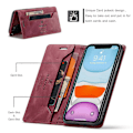 Miniatyrbild 4 av 5: AUTSPACE A01-serien för iPhone 11 Pro 5,8 tum PU Läderfodral RFID-blockerande Plånboksställ Flipskydd Multicolor Style D