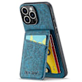 Pikkukuva 1 / 5: FIERRE SHANN iPhone 16 Pro -kotelo korttipidikkeellä, jalustalla, nahkainen RFID-suojattu takakuori Multicolor Style C