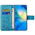 Pikkukuva 3 / 5: Samsung Galaxy S23 FE PU-nahkakukkaro puhelinkotelo perhos- ja kukkaprintillä, jalustalla Multicolor Style A