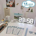 Miniatyrbild 3 av 4: Led Nattväggklocka 3d Digital Alarm Watch Display Temperatur Modern USB Present