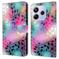 Pikkukuva 1 / 5: Xiaomi Redmi Note 14 5G Kotelo Magneettilukolla 3D Kuvio Nahkainen Lompakko Puhelinkotelo Multicolor Maple Leaf