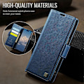 Miniatyrbild 3 av 5: För iPhone 14 Pro Max Fodral AUTSPACE A11 RFID-blockerande Retro Läder Mobiltelefon Plånboksfodral - Svart Multicolor Blue