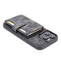 Pikkukuva 4 / 5: iPhone 16 Pro Max -kotelo lompakkokorttipaikalla TPU+PU-nahkainen takapuhelinkotelo - Laivastonsininen Multicolor Black