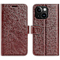 Miniatyrbillede 1 af 5: PU Læder Stand Telefon Cover Wallet Folio Flip Cover til iPhone 15 Plus Multicolor Style D