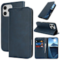 Miniatyrbillede 5 af 5: PU læder kalveskinds tekstur magnetisk lukning smartphone cover til iPhone 16 Pro Max Multicolor Style B