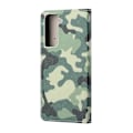 Miniatyrbillede 3 af 5: Mønstertryk Kryds Tekstur Læder Wallet Stand Case til Samsung Galaxy S21 FE Cover Multicolor Style G