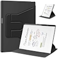 Miniatyrbillede 1 af 5: Til ReMarkable Paper Pro Etui Frontstøtte 360 Graders Roterende Stativ PC+PU Læder E-Reader Cover Multicolor Black