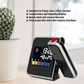 Miniatyrbild 4 av 5: Projektionsväckarklocka med väderstation Projektorklocka med temperaturfuktighet med display LED-bakgrundsbelysning för sovrum (svart)