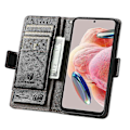 Miniatyrbillede 2 af 5: CASENEO 002 Serie Til HMD Pulse Pro Etui Standpung Splejsning PU Læder Cover - Mørkebrun Multicolor Black