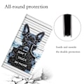 Miniatyrbillede 5 af 5: Til Iphone 15 Plus Folio Pu Læder Stand Wallet Case Mønster Print Telefon Cover Med Rem Don t Touch