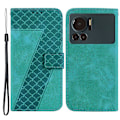 Pikkukuva 1 / 5: Infinix Note 12 Vip 4g Tpu+pu Nahkainen Puhelinkotelo Jalustalla, Kuvioitu Lompakkokotelo Green