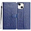 Miniatyrbillede 1 af 5: Læder telefoncover med pung, stativ og praktisk rem til iPhone 14 - Grøn Multicolor Blue
