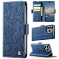 Miniatyrbilde 2 av 5: For iPhone 12 Pro Max 6.7 tommers deksel AUTSPACE A11 RFID-blokkerende retro lommebokdeksel i skinn Multicolor Blue