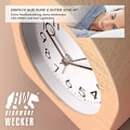 Miniatyrbillede 5 af 5: Analog Vækkeur Uden Tikken - Halvcirkelformet - Lyst Træ - Retro Design - Lydløs - Rejsevækkeur - Snooze Funktion