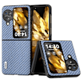 Pikkukuva 1 / 5: Oppo Find N3 Flip 5G PU-nahkapäällysteinen PC-kotelo hiilikuitukuvioinen suojapuhelinkotelo Multicolor Style D