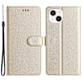 Pikkukuva 1 / 5: iPhone 15 Plus PU-nahka+TPU Lompakkokotelo Jalustalla ja Hihnalla, Silkkikuvio Multicolor Style C