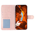 Miniatyrbild 2 av 5: Plånboksfodral för Xiaomi 14T med Ställ, Präglat Rosfjärilsmönster, PU-Läder Multicolor Rose Gold