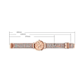 Miniatyrbild 5 av 5: Mode Sketon Rotary Dial Quartz Watch Gold White
