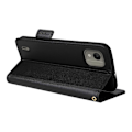Miniatyrbillede 4 af 5: Anti-ridse telefoncover til Nokia C110 Litchi Tekstur PU Læder Wallet Stand Cover Multicolor Style B