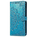 Miniatyrbillede 5 af 5: Til Xiaomi 14T Etui Mandala Præget Design Læder Wallet Telefon Cover - Grøn Multicolor Blue