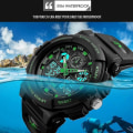 Miniatyrbilde 5 av 5: Skmei 1270 Herre Dual Display Digital Klokke Green
