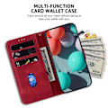 Miniatyrbild 2 av 5: För Infinix Note 30i 4g Dammtät Pu-läder Phone case Ställ tryckt 7-formsmönster Flip Cover Red
