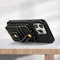 Miniatyrbillede 3 af 5: Style 02 Til iPhone 15 Pro Max Etui Vertikal Flip Korttaske TPU+PU Mobiltelefon Cover Multicolor Style A