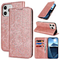 Miniatyrbillede 5 af 5: PU læder kalveskinds tekstur magnetisk lukning smartphone cover til iPhone 16 Pro Max Multicolor Style H