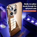 Pikkukuva 2 / 5: SULADA iPhone 16 Pro -kotelo, erittäin ohut galvanoidulla TPU:lla, kirkas puhelinkuori - harmaa Multicolor Gold